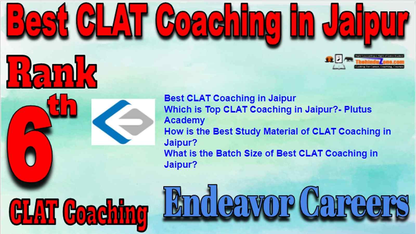 Rank 6 Best CLAT Coaching in Jaipur