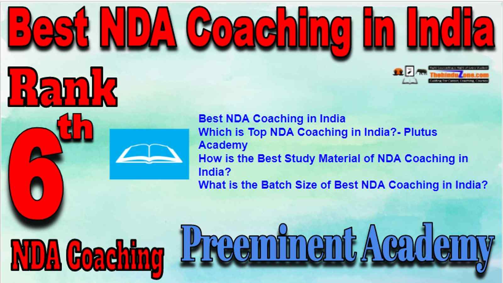 Rank 6 Best NDA Coaching in India