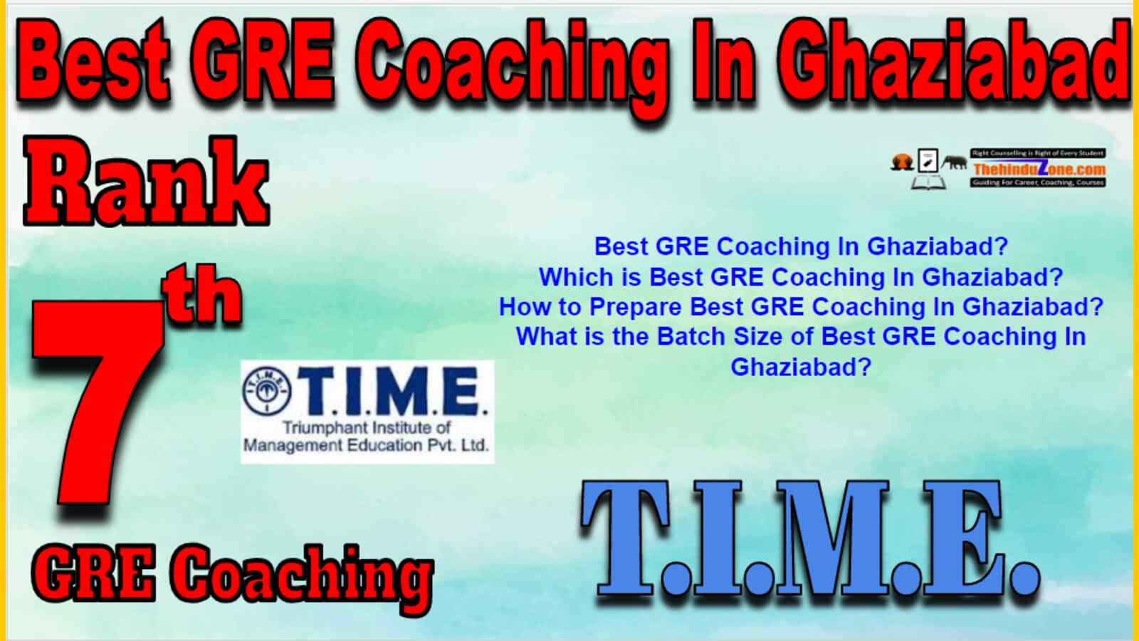 Rank 7 Best GRE Coaching In Ghaziabad