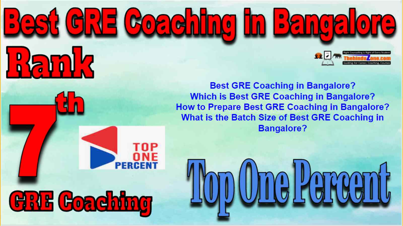 Rank 7 Best GRE Coaching in Bangalore