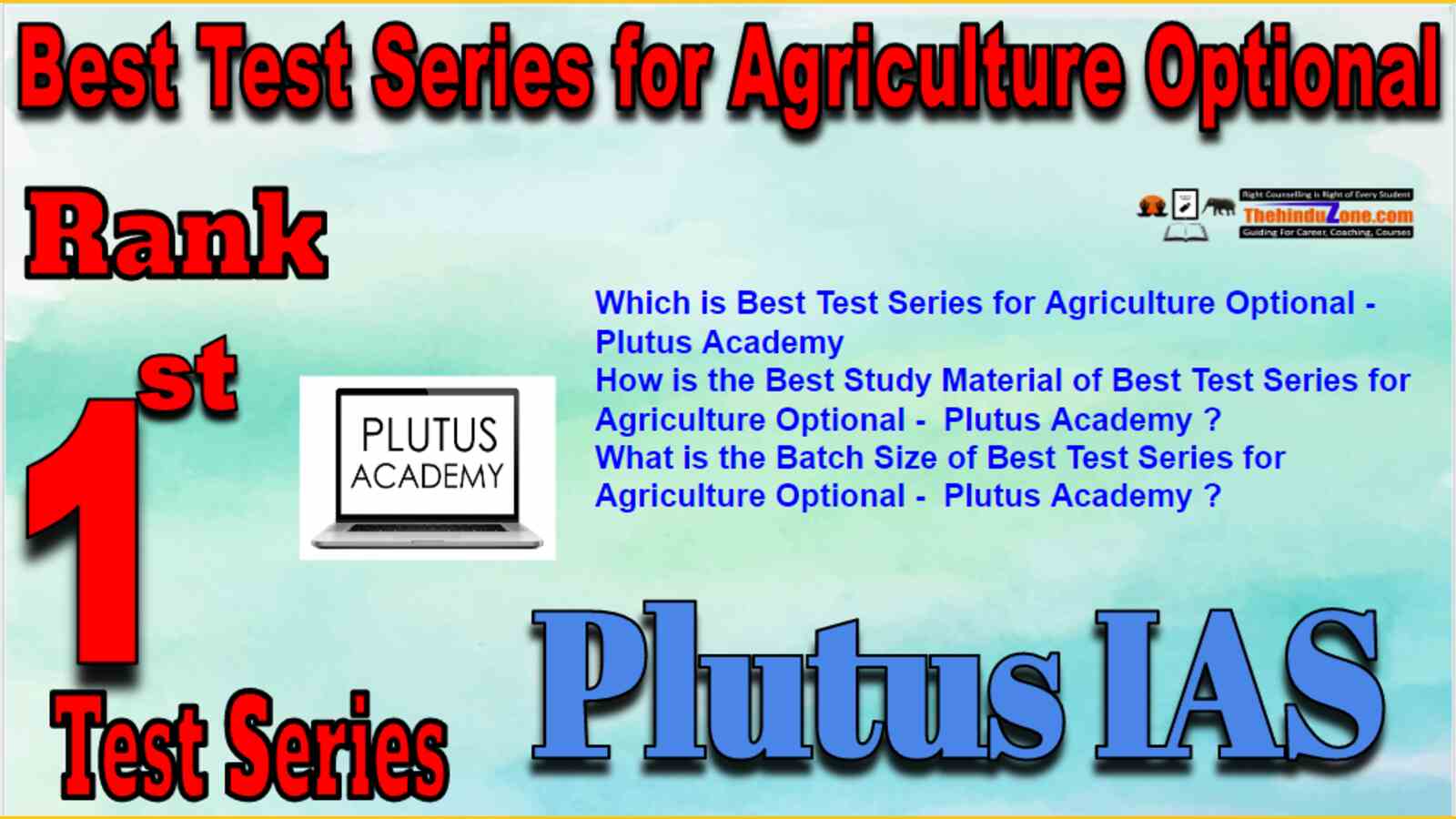 Rank 1 Best Test Series for Agriculture Optional