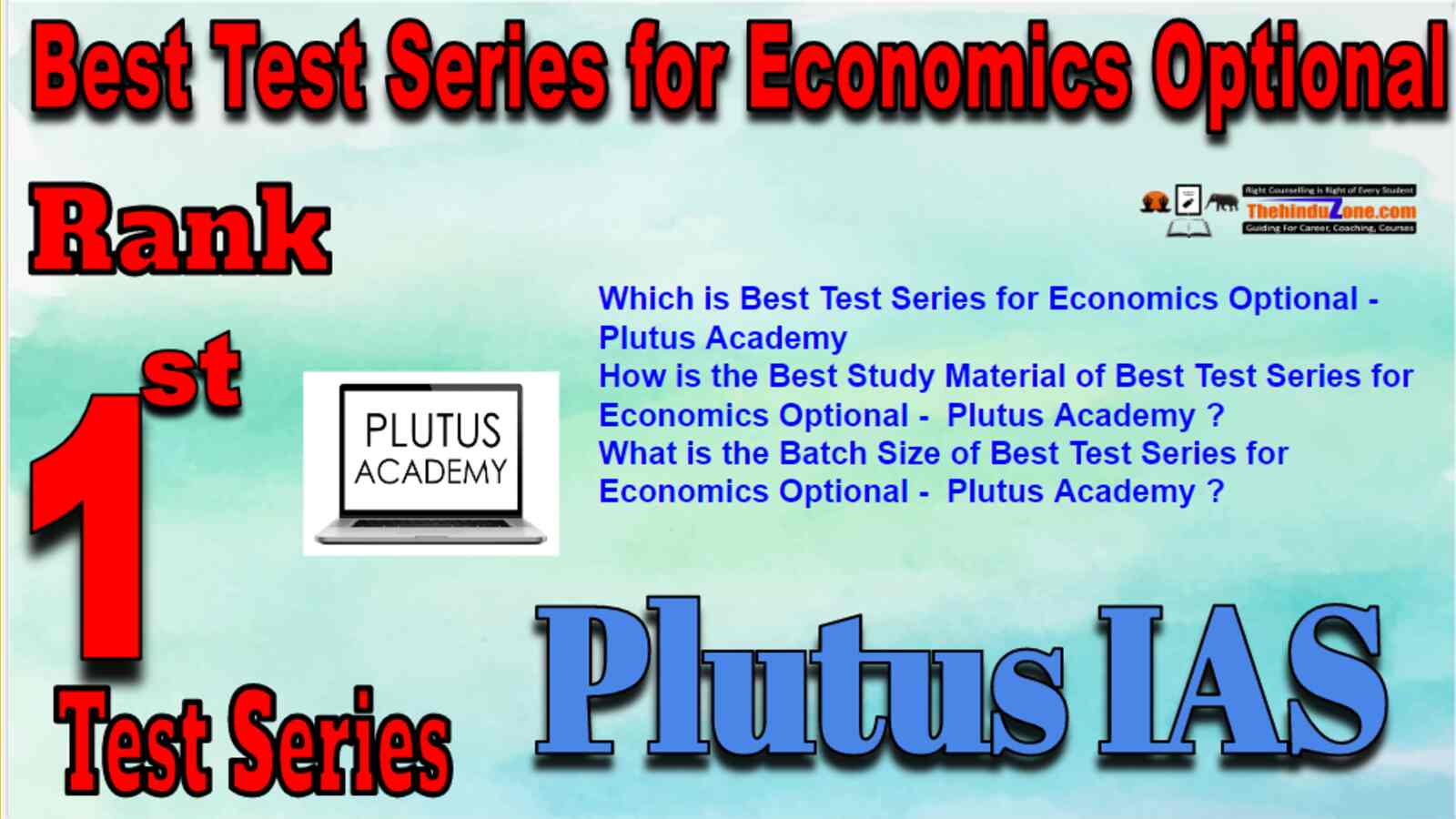 Rank 1 Best Test Series for Economics Optional