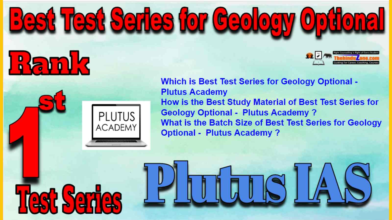 Rank 1 Best Test Series for Geology Optional