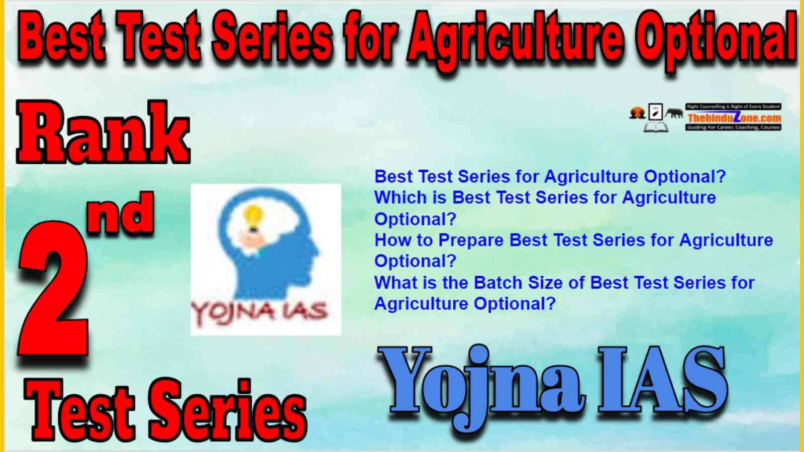 Rank 2 Best Test Series for Agriculture Optional