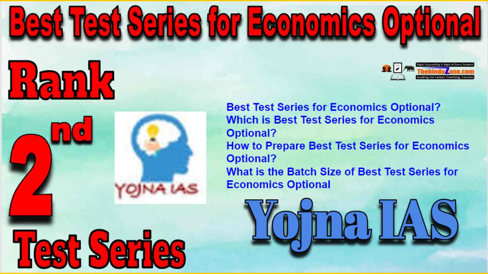 Rank 2 Best Test Series for Economics Optional