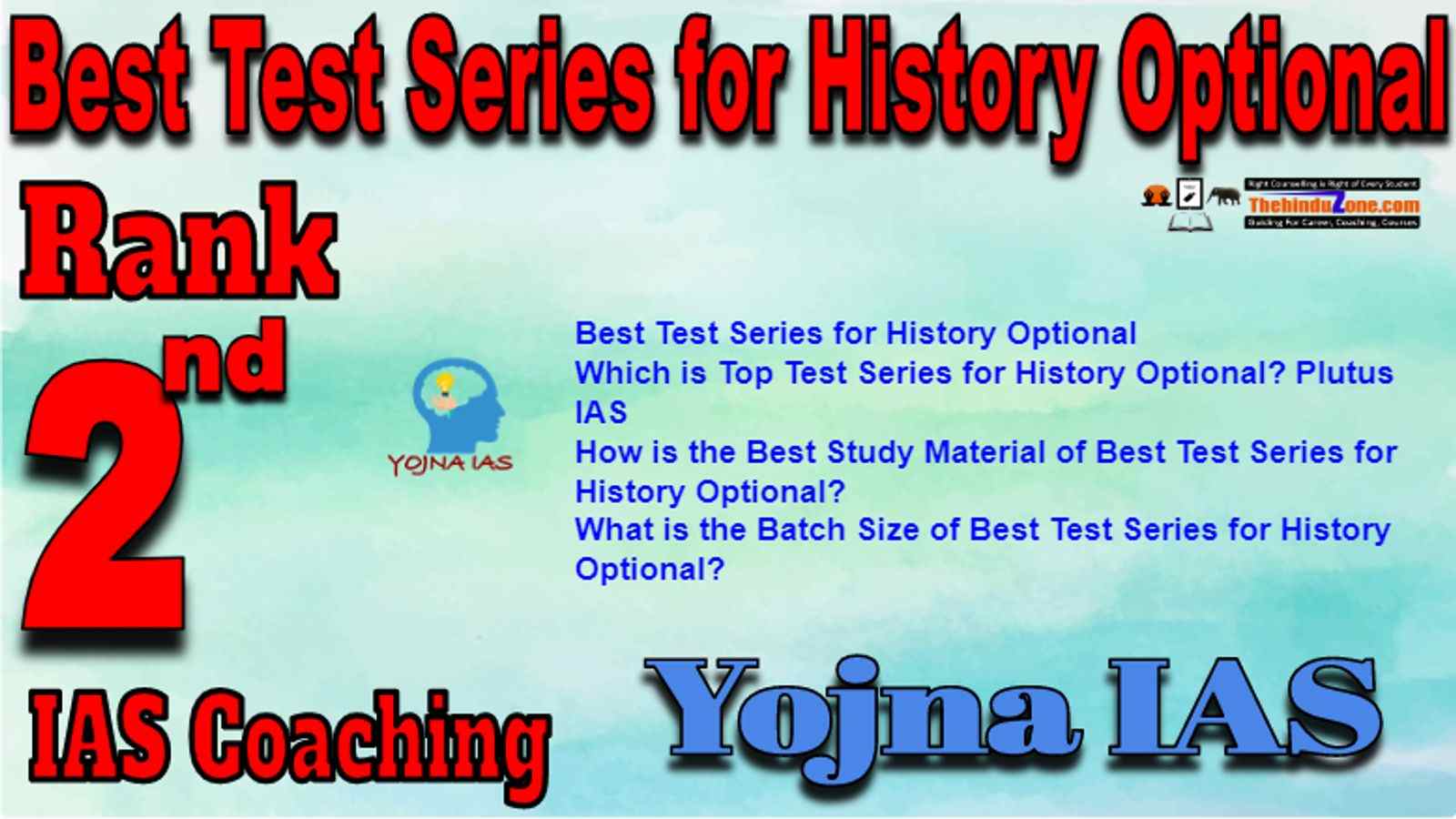 Rank 2 Best Test Series for History Optional IAS