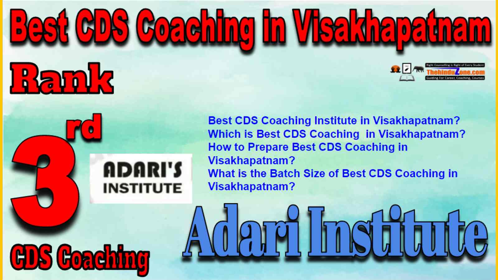 Rank 3 Best CDS Coaching in Visakhapatnam