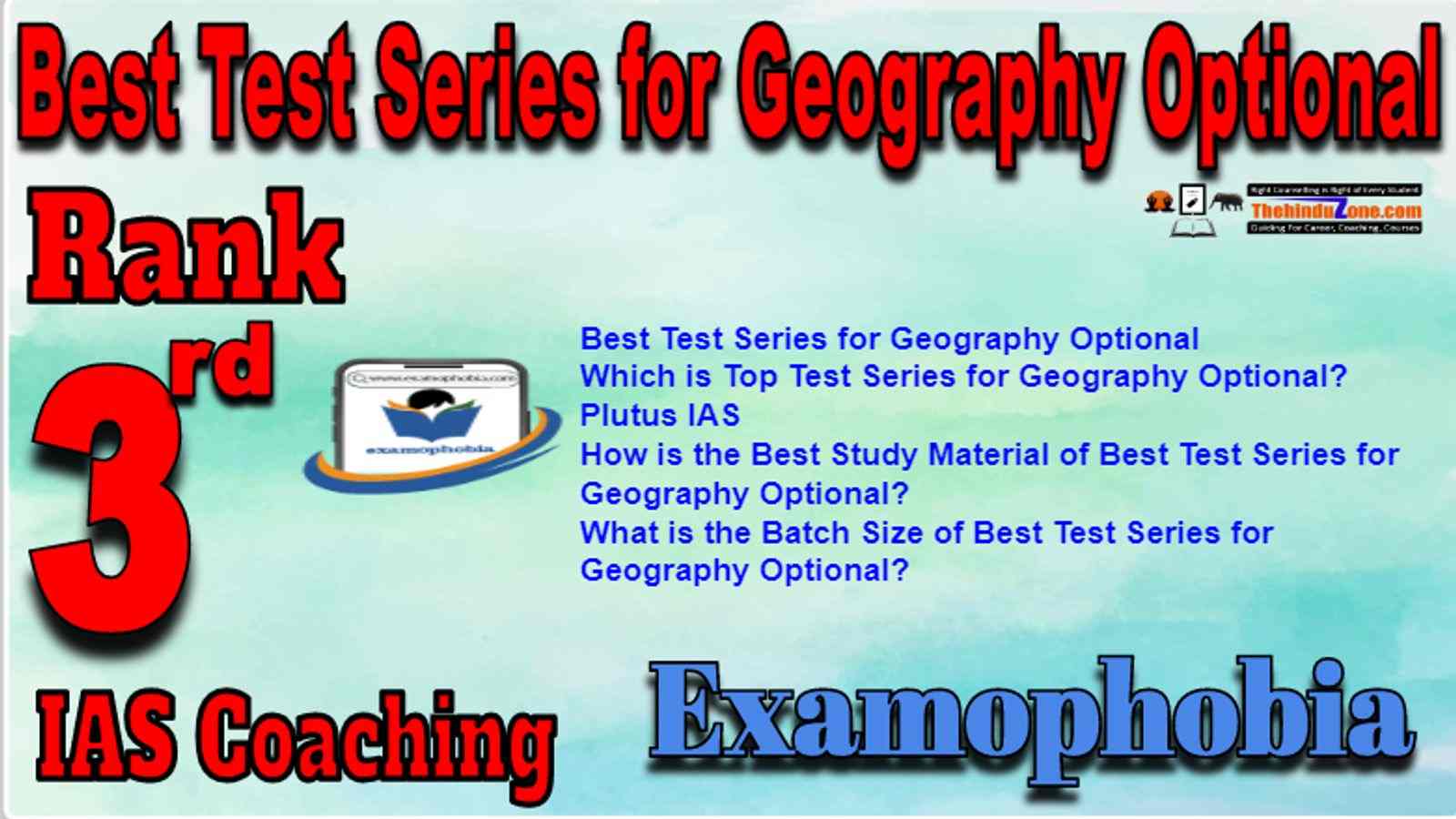 Rank 3 Best Test Series for Geography Optional IAS