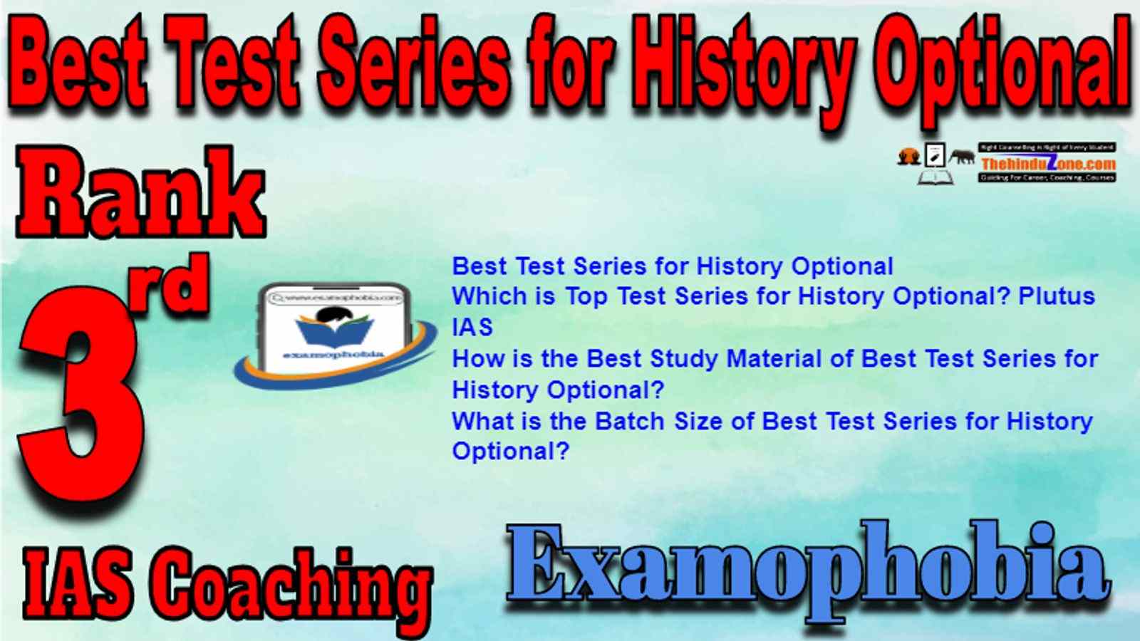 Rank 3 Best Test Series for History Optional IAS