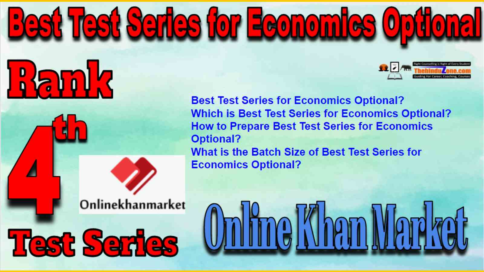 Rank 4 Best Test Series for Economics Optional