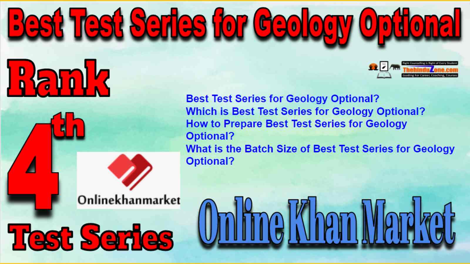 Rank 4 Best Test Series for Geology Optional