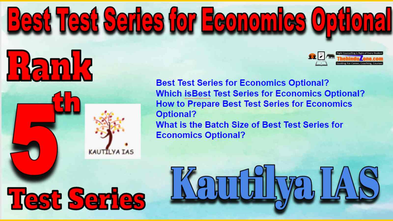 Rank 5 Best Test Series for Economics Optional