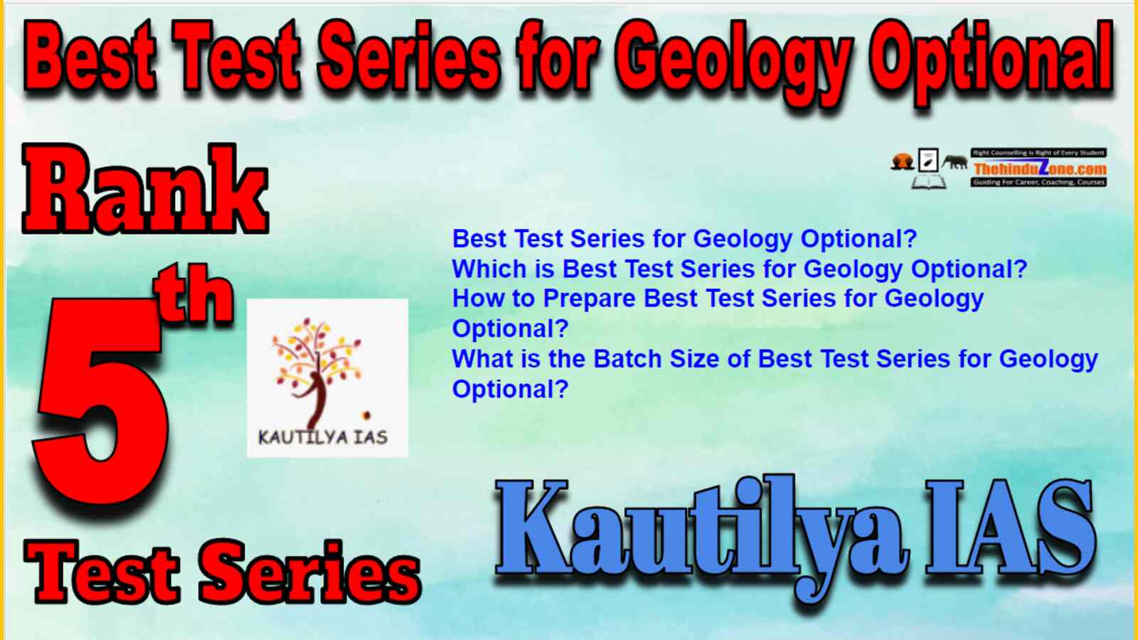 Rank 5 Best Test Series for Geology Optional