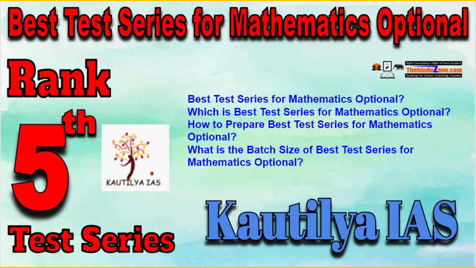Rank 5 Best Test Series for Mathematics Optional