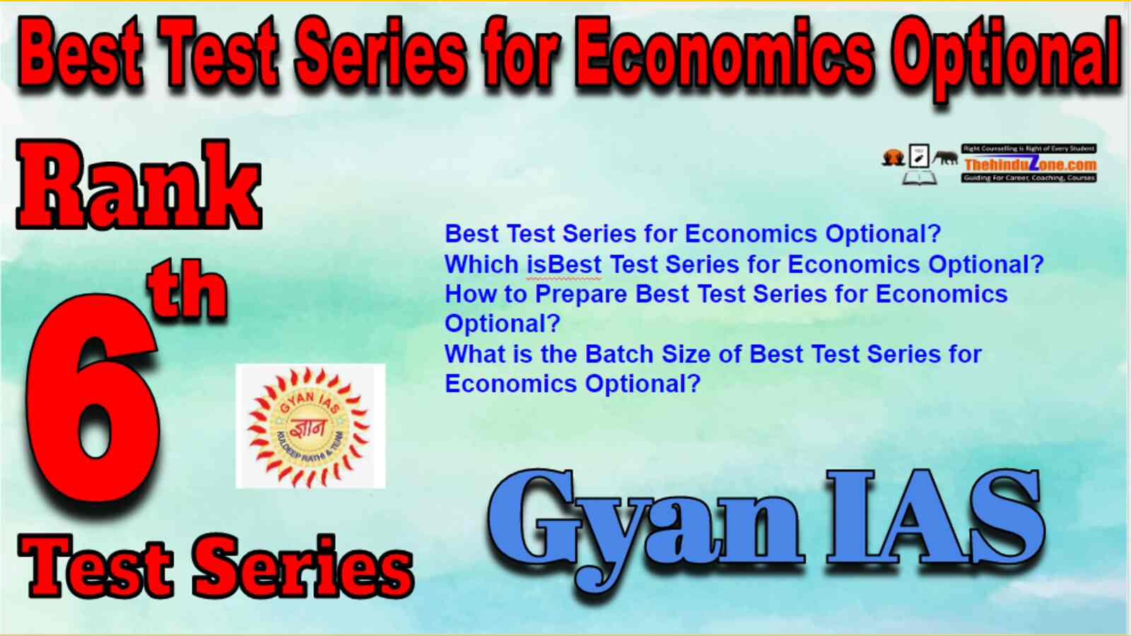 Rank 6 Best Test Series for Economics Optional