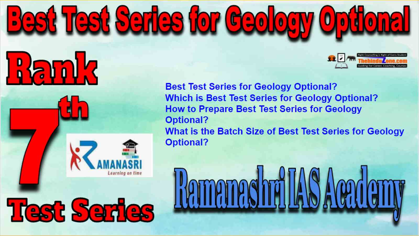 Rank 7 Best Test Series for Geology Optional