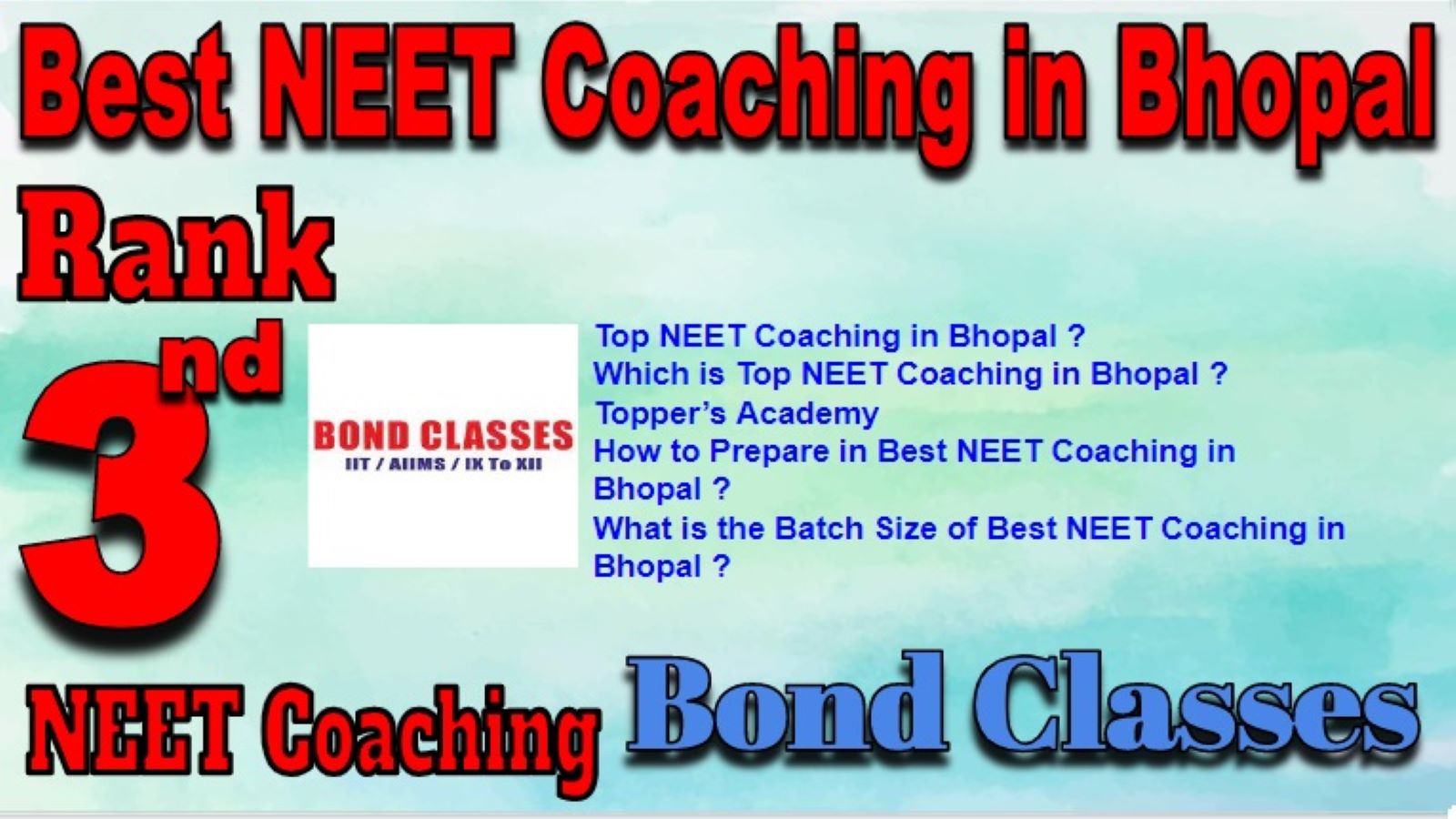Rank 3 Best NEET Coaching in Bhopal