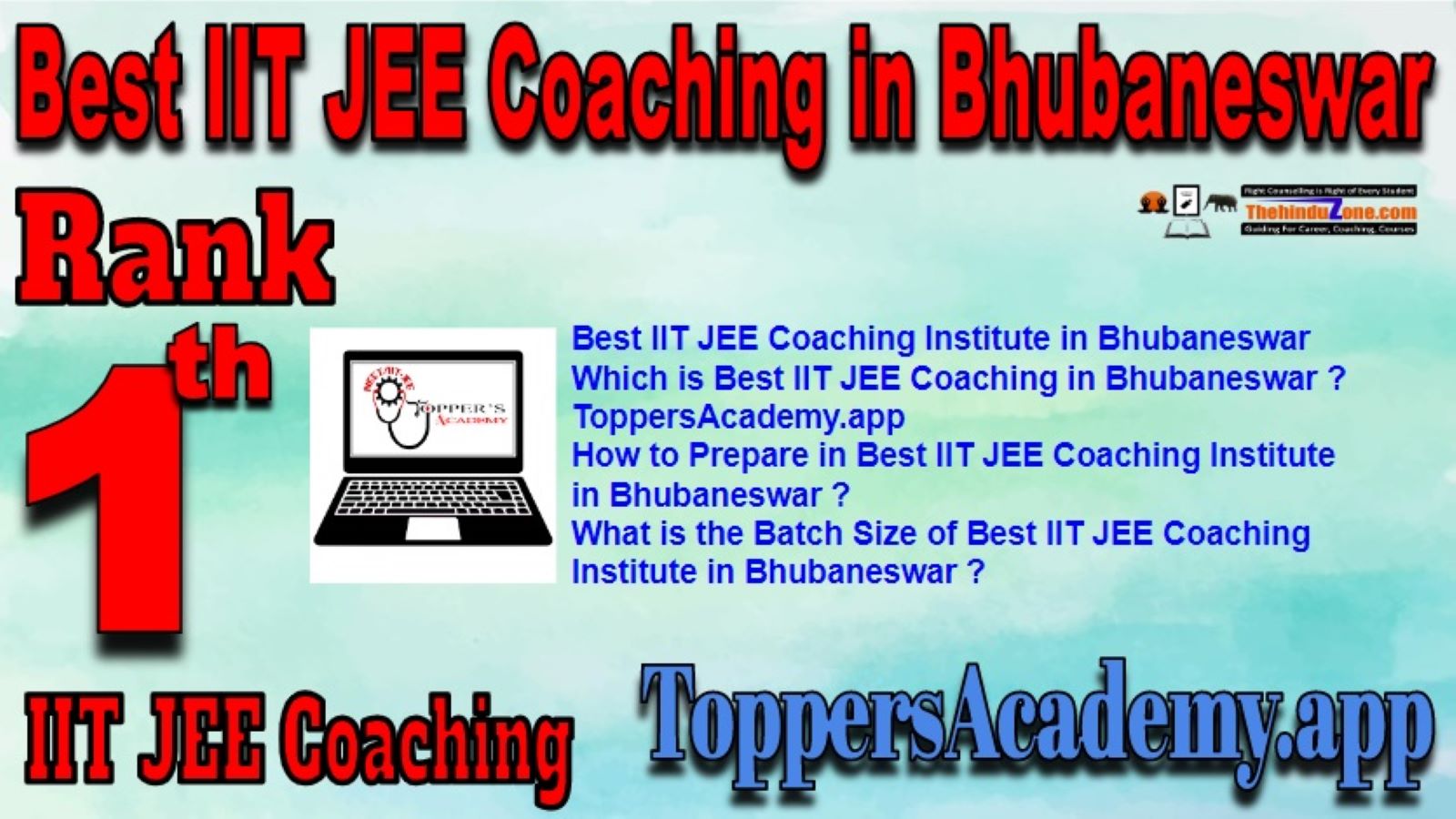 Best 10 IIT JEE Coaching In Bhubaneswar - TheHinduzone