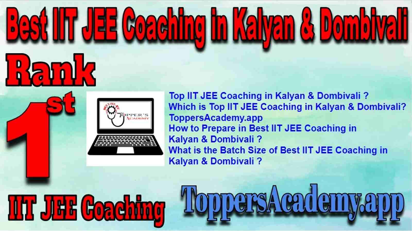 Best IIT JEE Coaching in Kalyan & Dombivali
