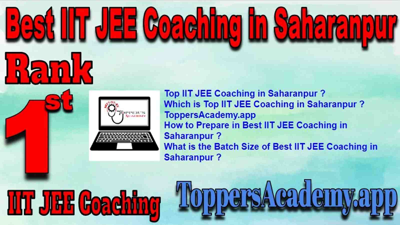 Best IIT JEE Coaching in Saharanpur