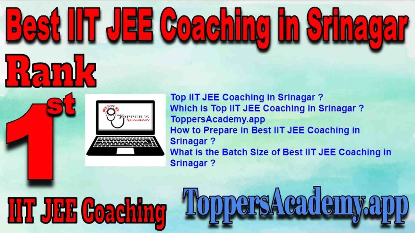 Best IIT JEE Coaching in Srinagar