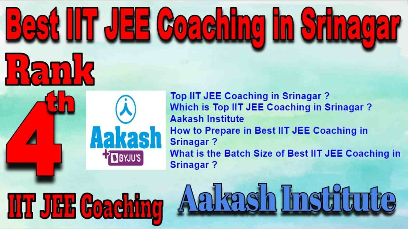 Best IIT JEE Coaching in Srinagar