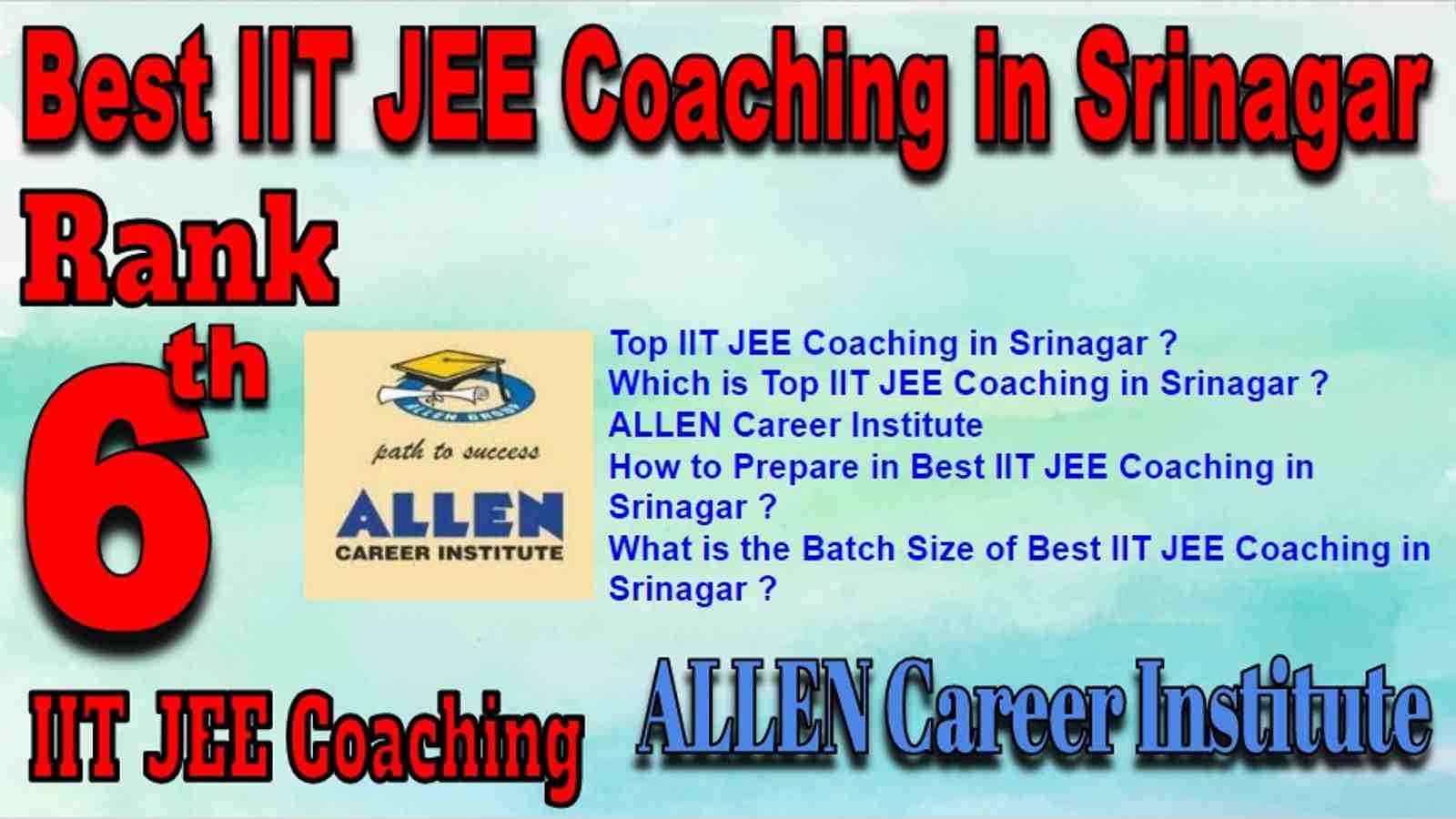 Best IIT JEE Coaching in Srinagar