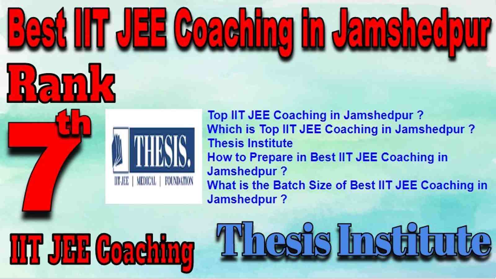 Best IIT JEE Coaching in Jamshedpur