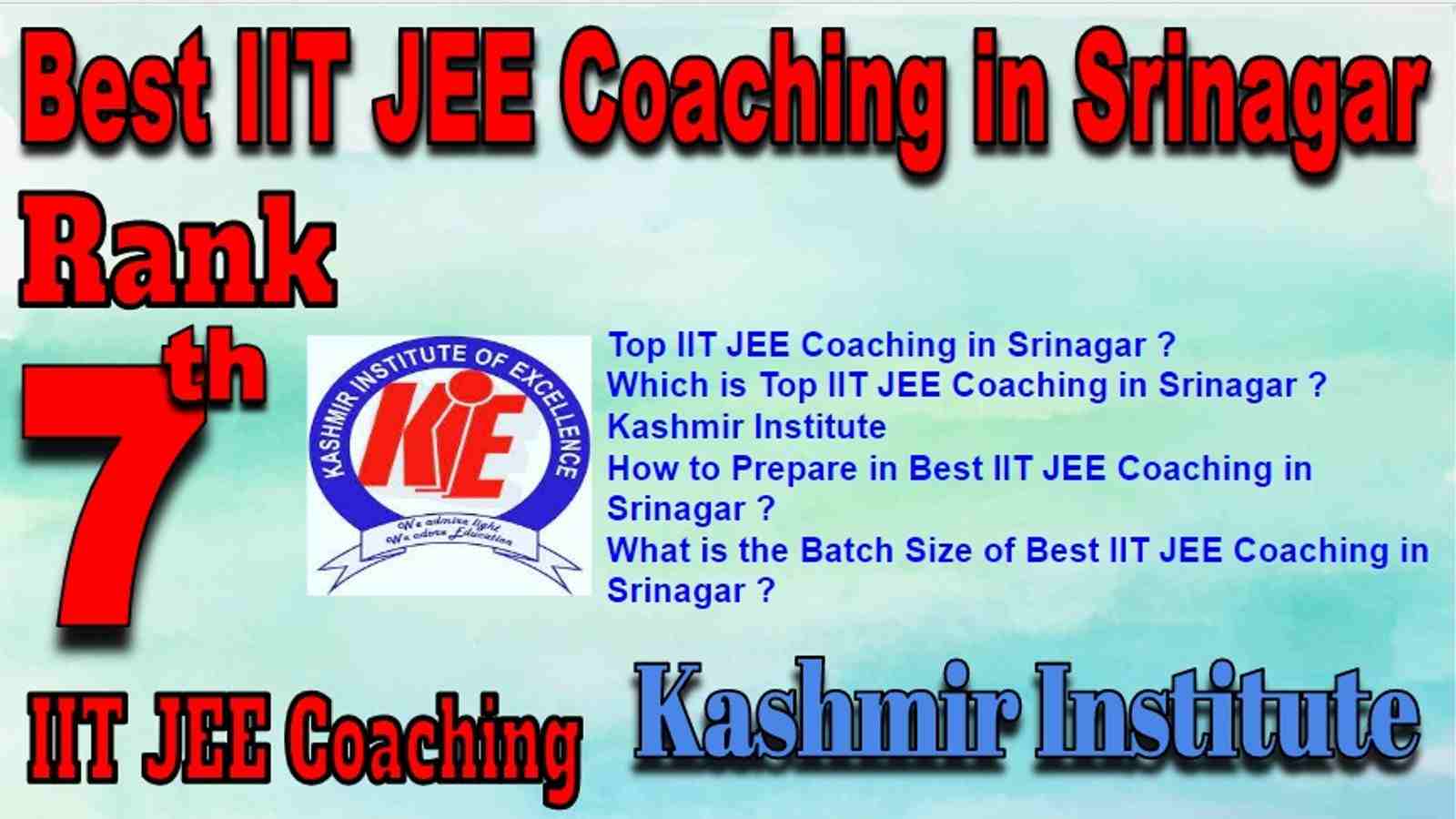 Best IIT JEE Coaching in Srinagar