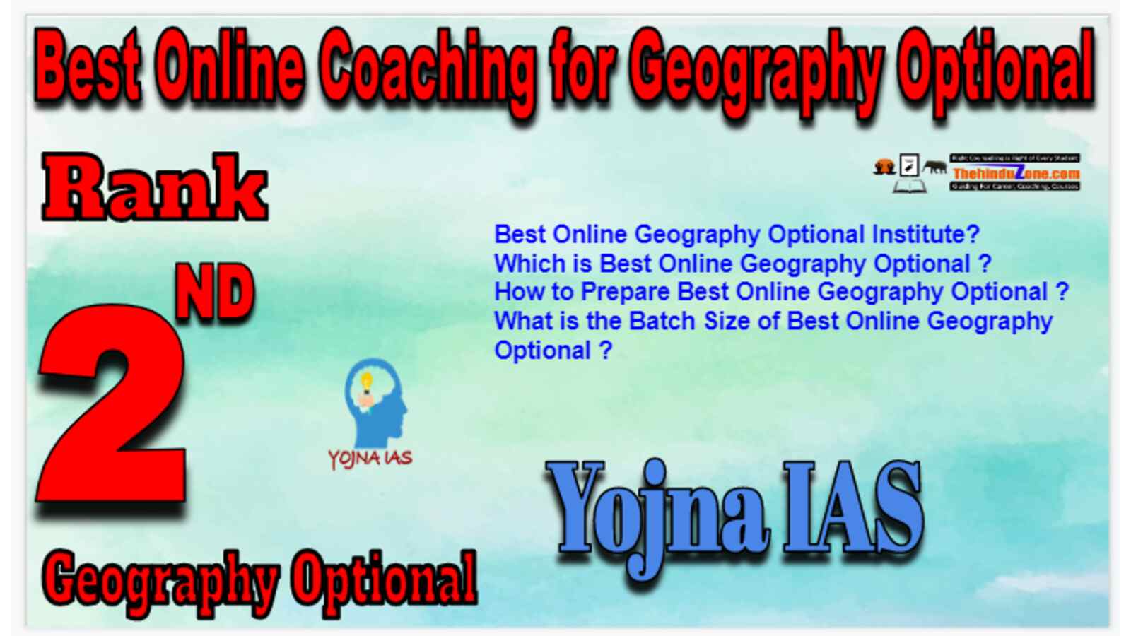 Rank 2 Top Online Coaching for Geography Optional