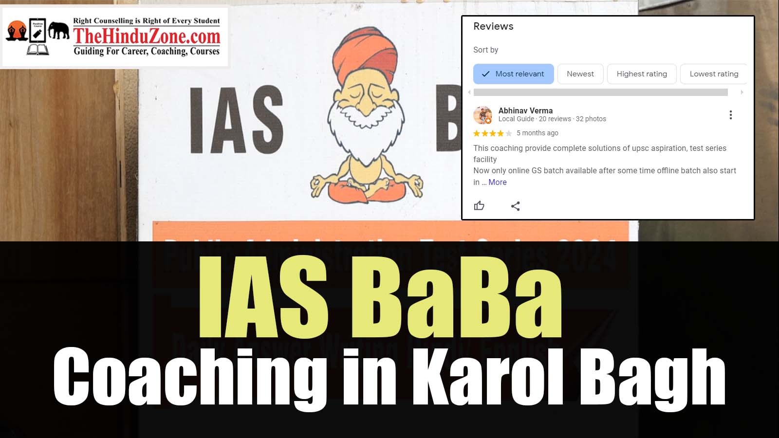 IAS BABA Coaching in Delhi fees, Coaching Details, Reviews