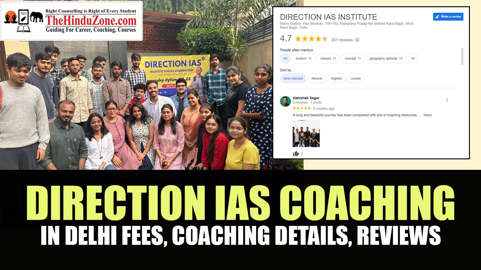 Direction IAS Coaching in Delhi fees, Coaching Details, Reviews