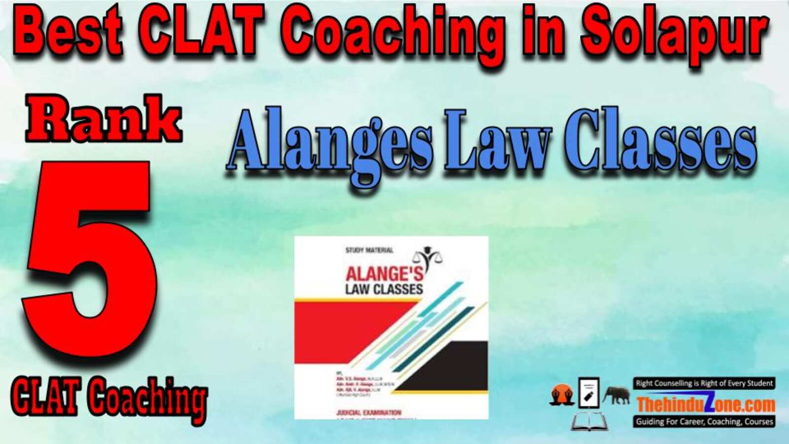 Rank 5. Alanges Law Classes Best CLAT Coaching in Solapur