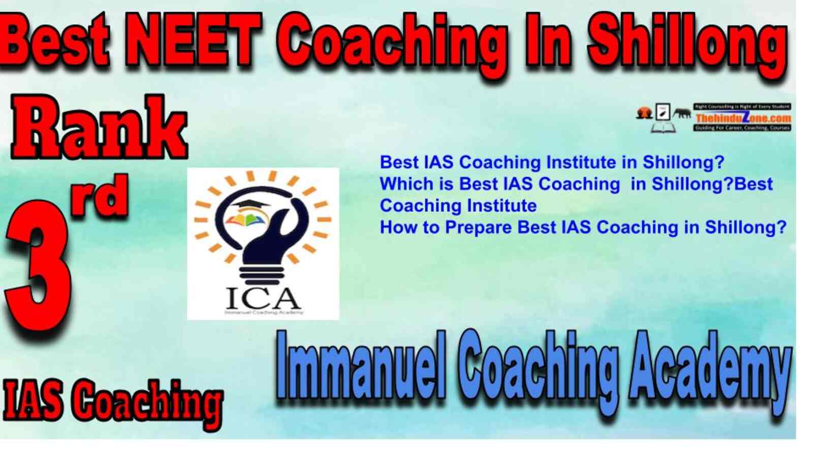 Rank 3 best NEET Coaching in Shillong