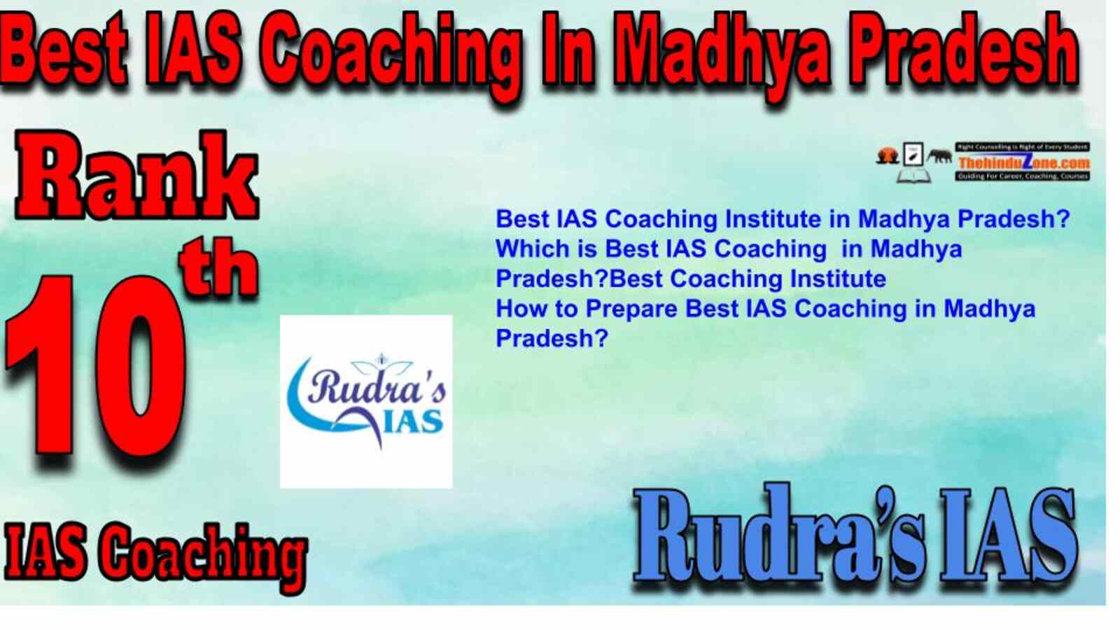 Rank 10 Best IAS Coaching in Madhay Pradesh