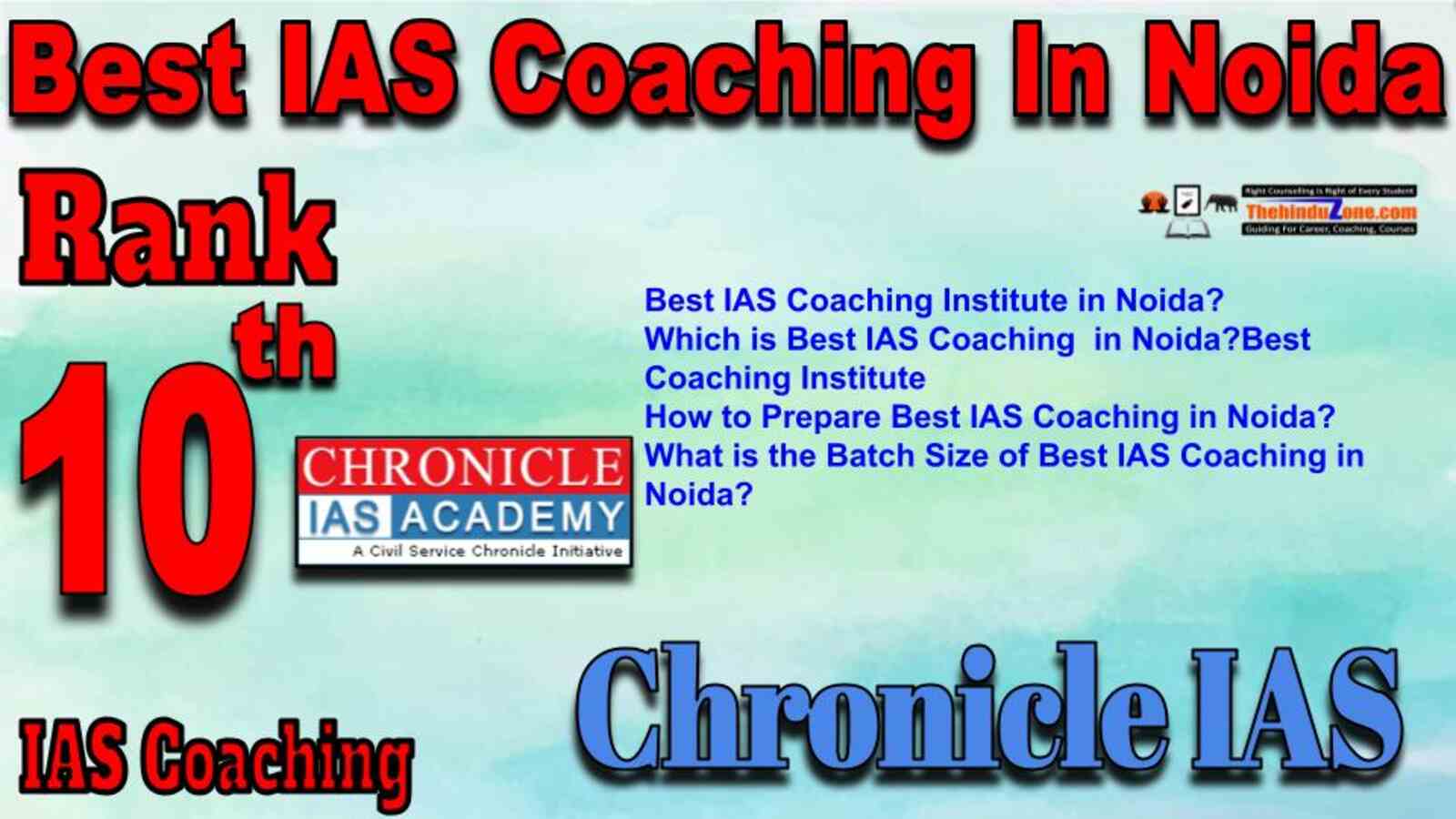 Rank 10 best IAS Coaching in Noida