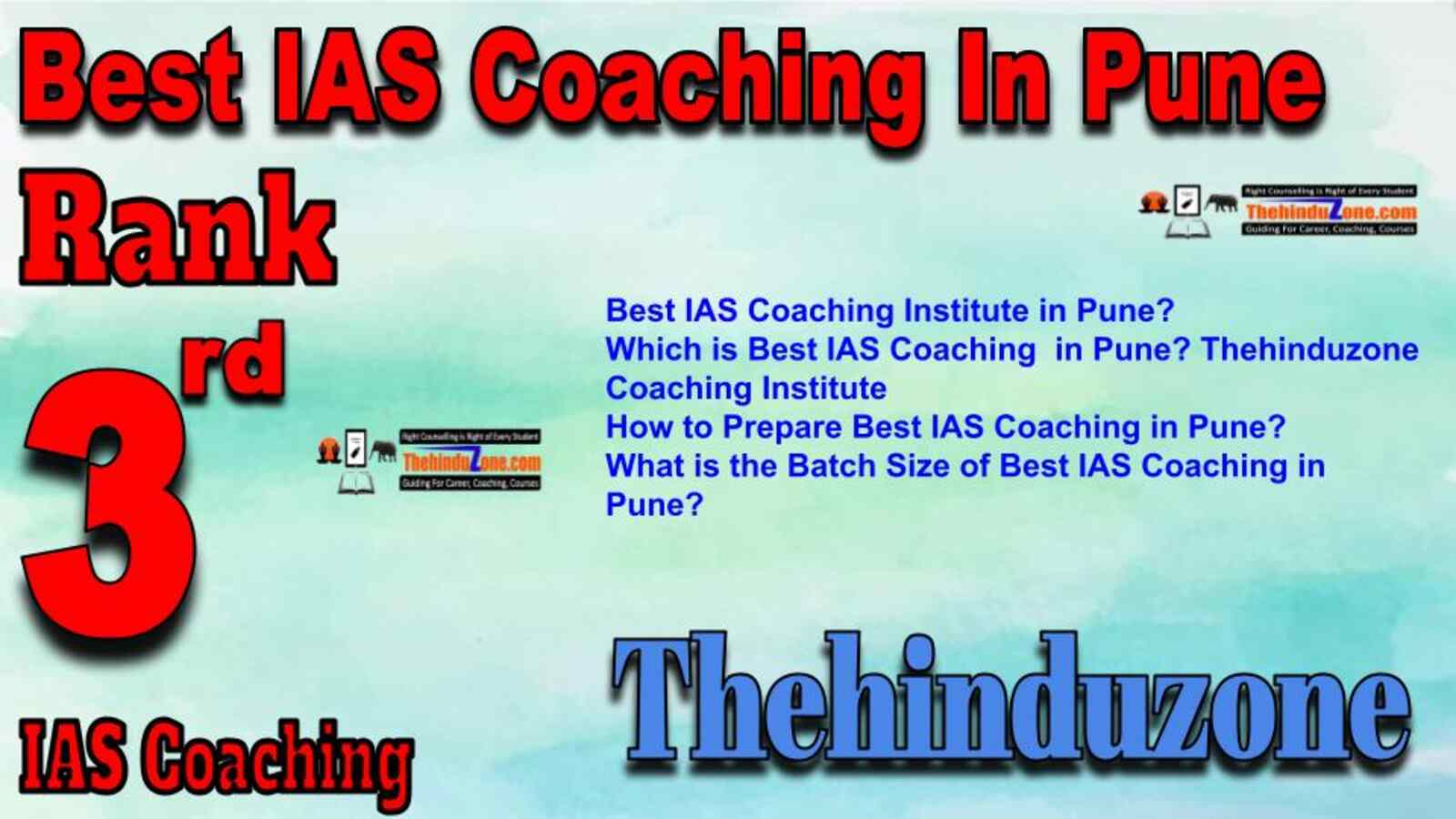 Rank 3 best IAS Coaching in Pune