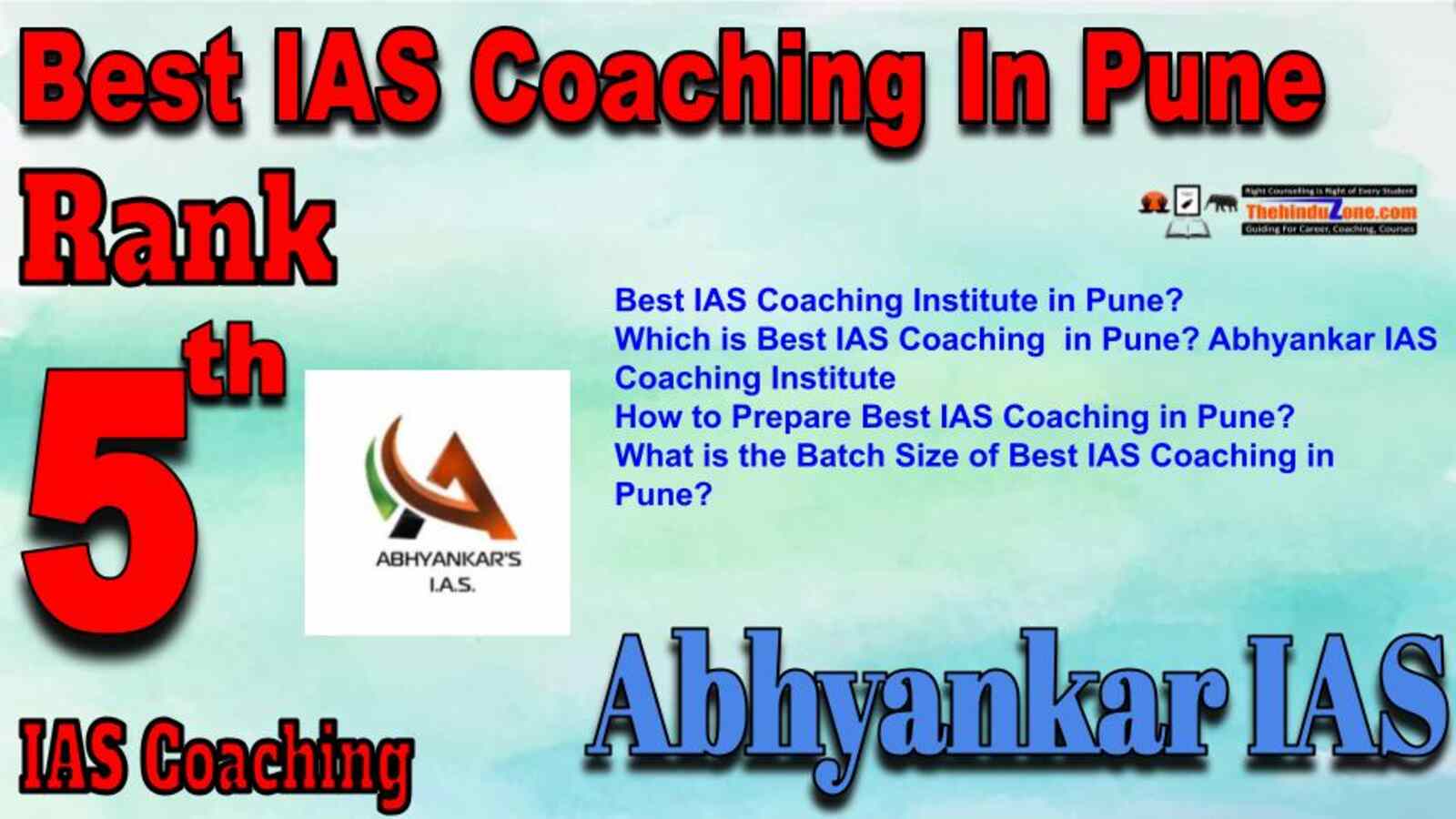 Rank 5 best IAS Coaching in Pune