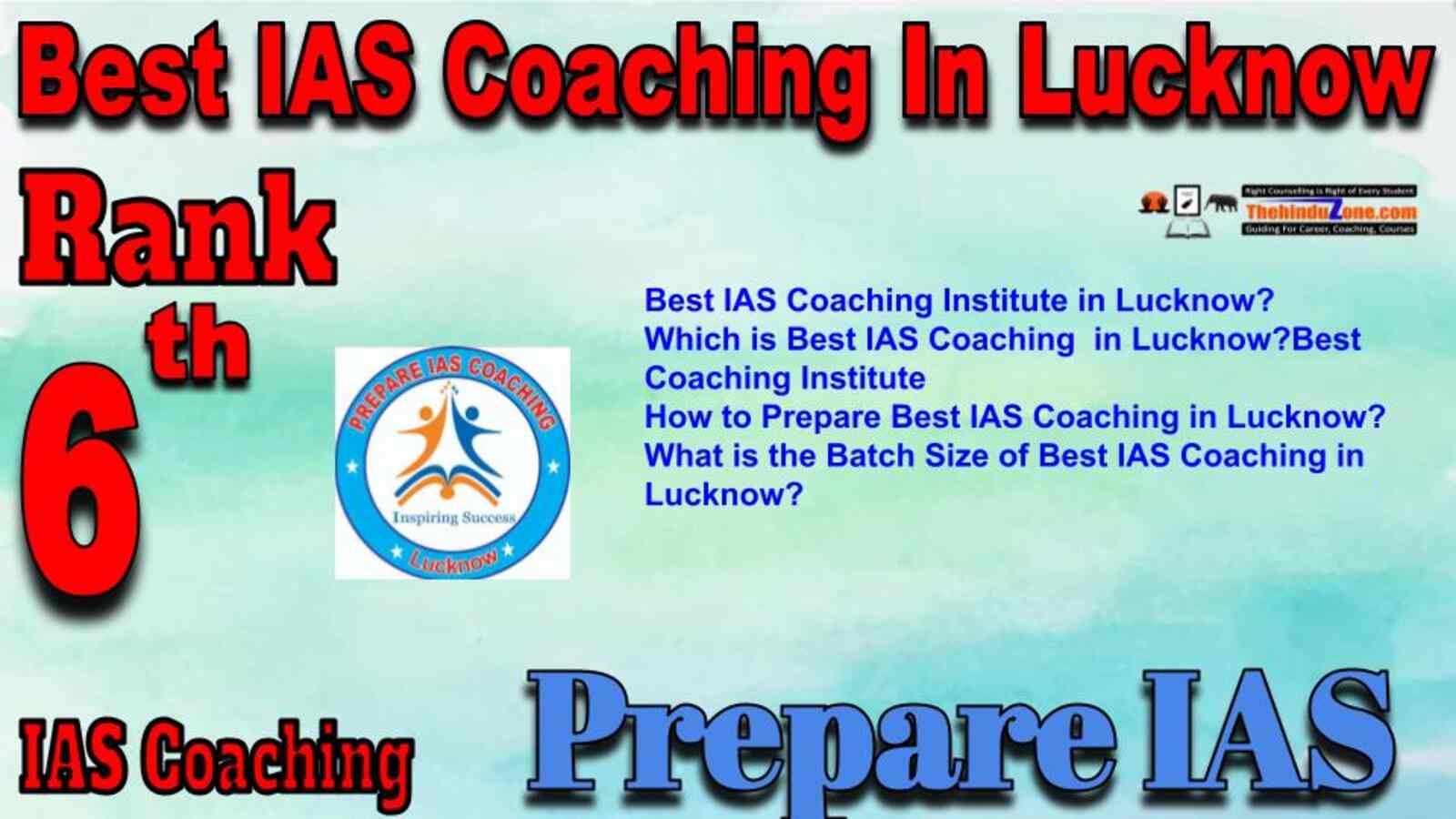 Rank 6 best IAS Coaching in Lucknow