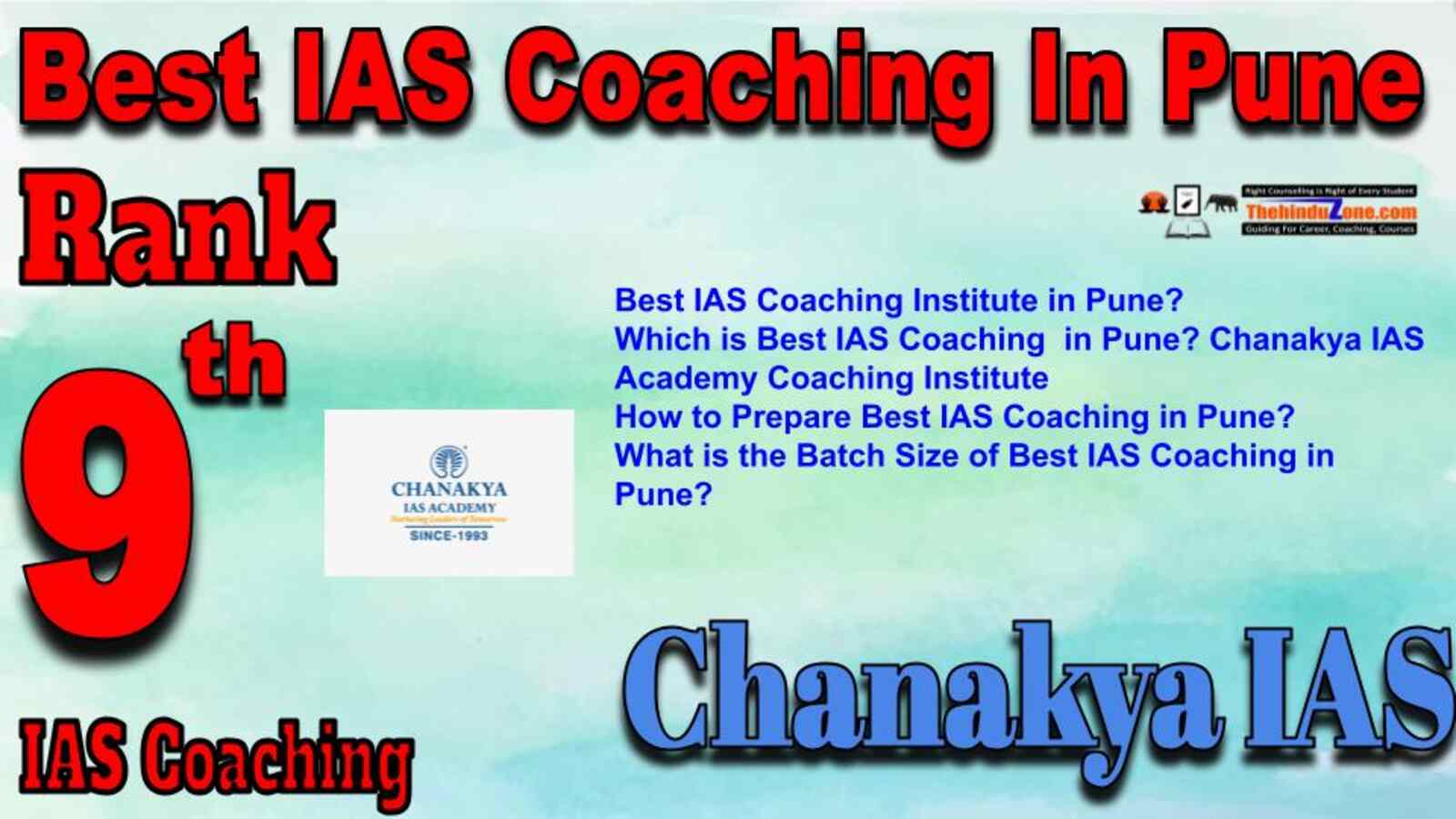 Rank 9 best IAS Coaching in Pune