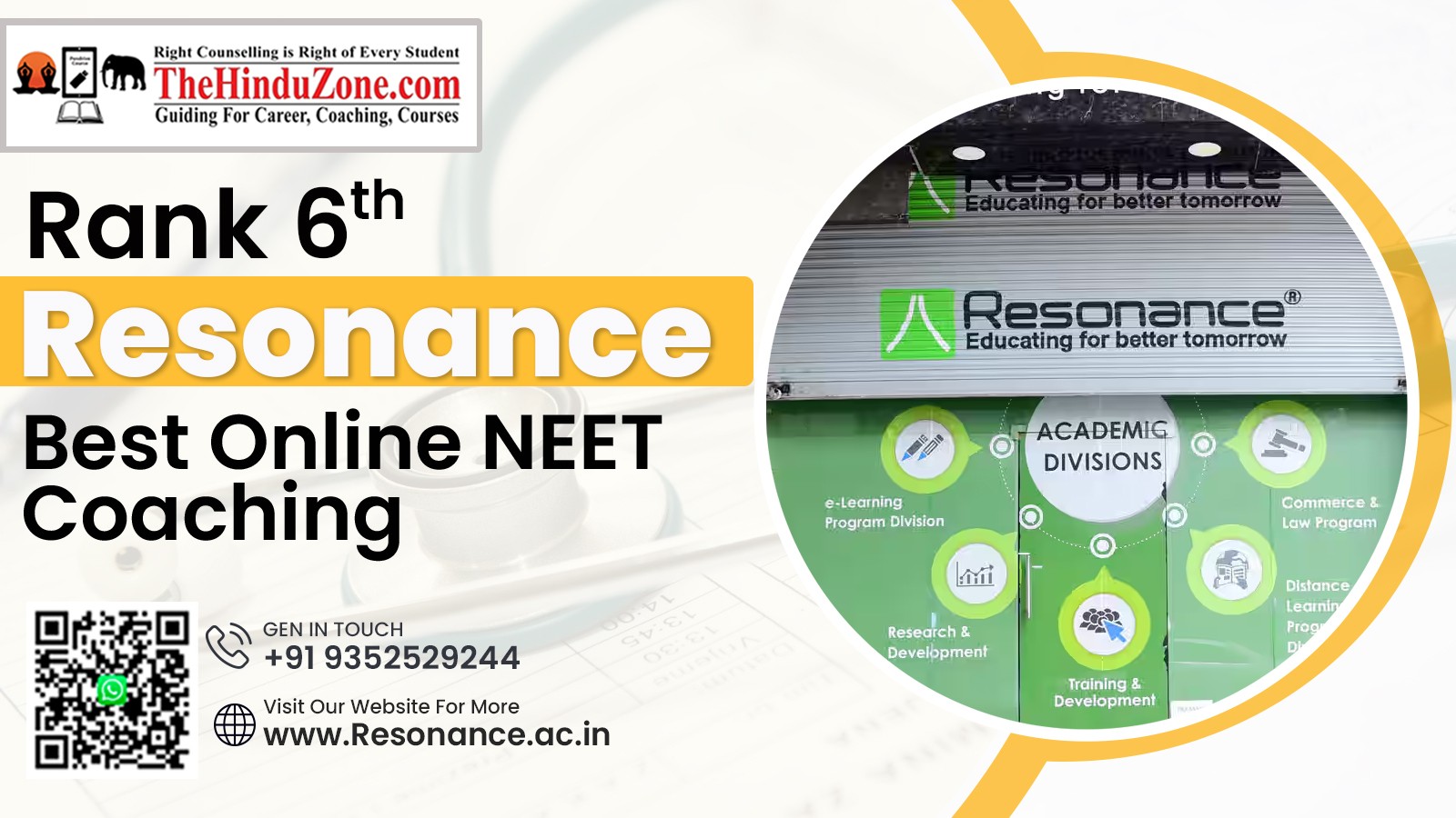 Rank No. 6 – Resonance | Best NEET Coaching in India