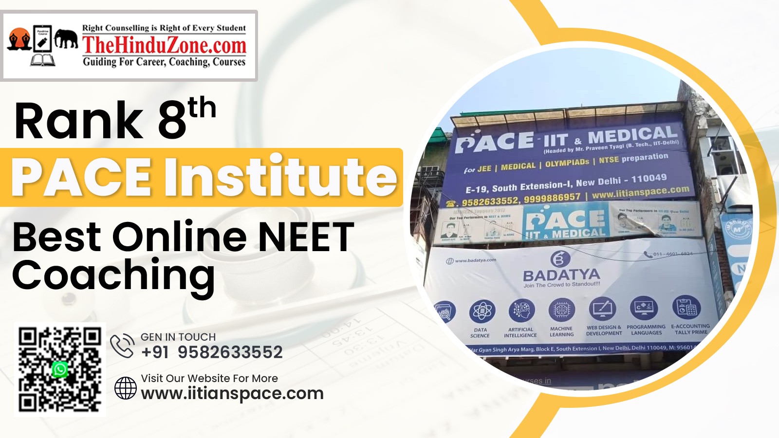 Rank No. 8 – PACE Institute | Best NEET Coaching in India