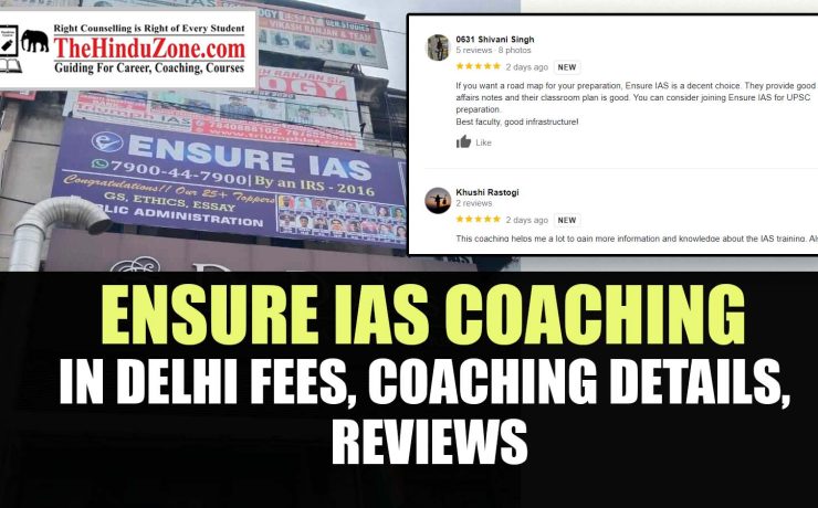 Ensure IAS Coaching in Delhi fees, Coaching Details, Reviews