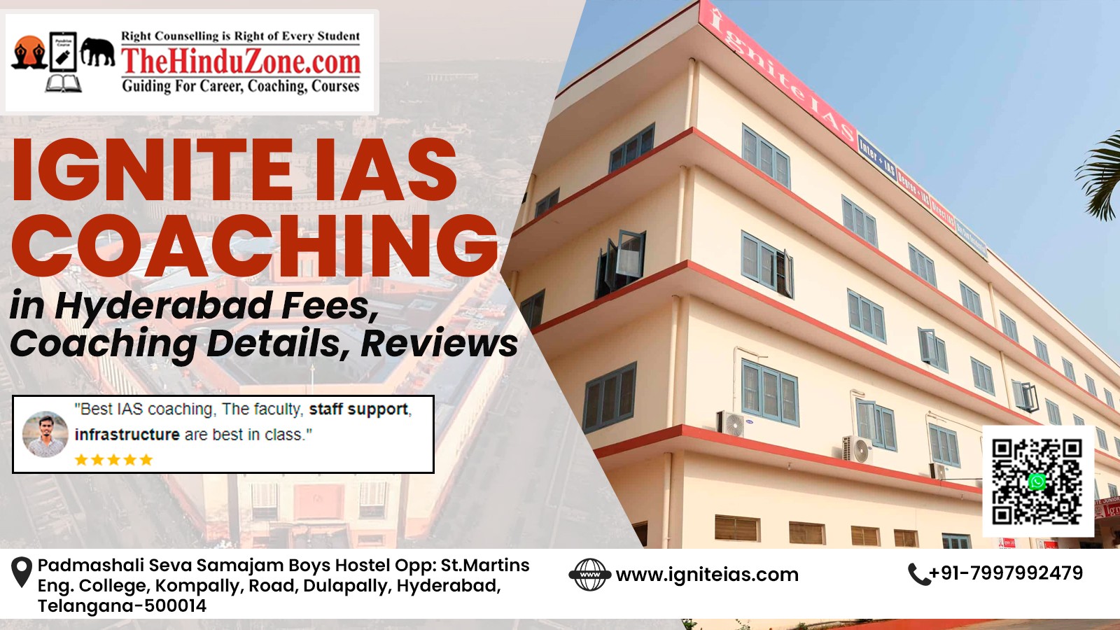 Ignite IAS Coaching in Hyderabad Fees, Coaching Details, Reviews