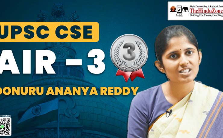 UPSC CSE AIR 3 DONURU ANANYA REDDY