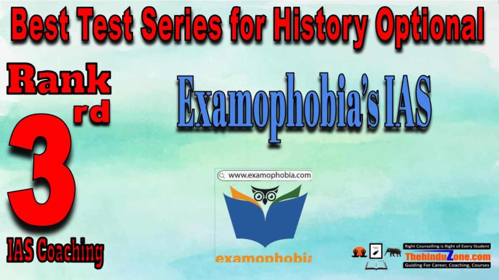  Rank 3 Examophobia’s IAS Institute Best Test Series for History Optional