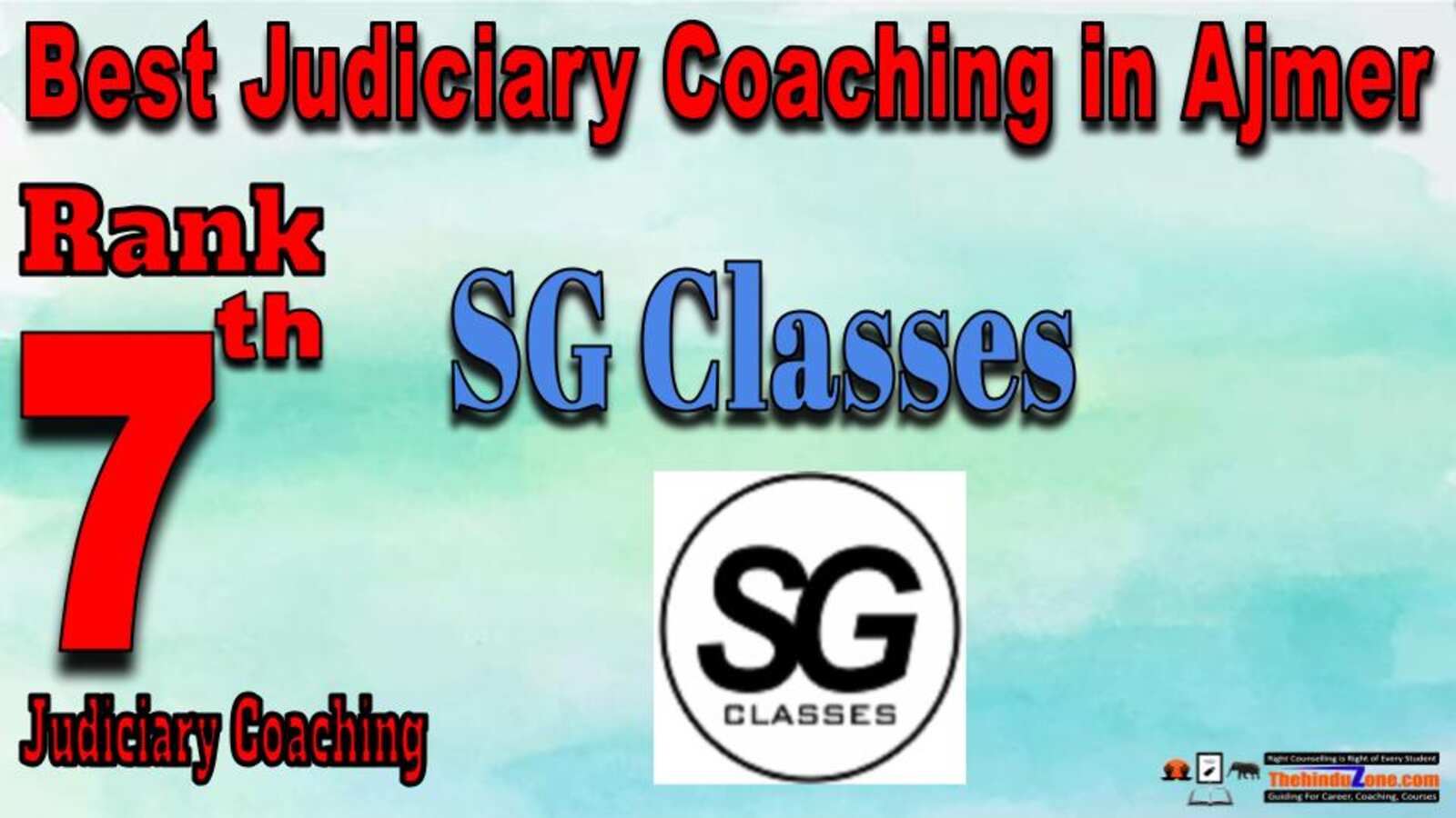 Rank 7. SG Classes Best Judiciary Services Coaching in Ajmer