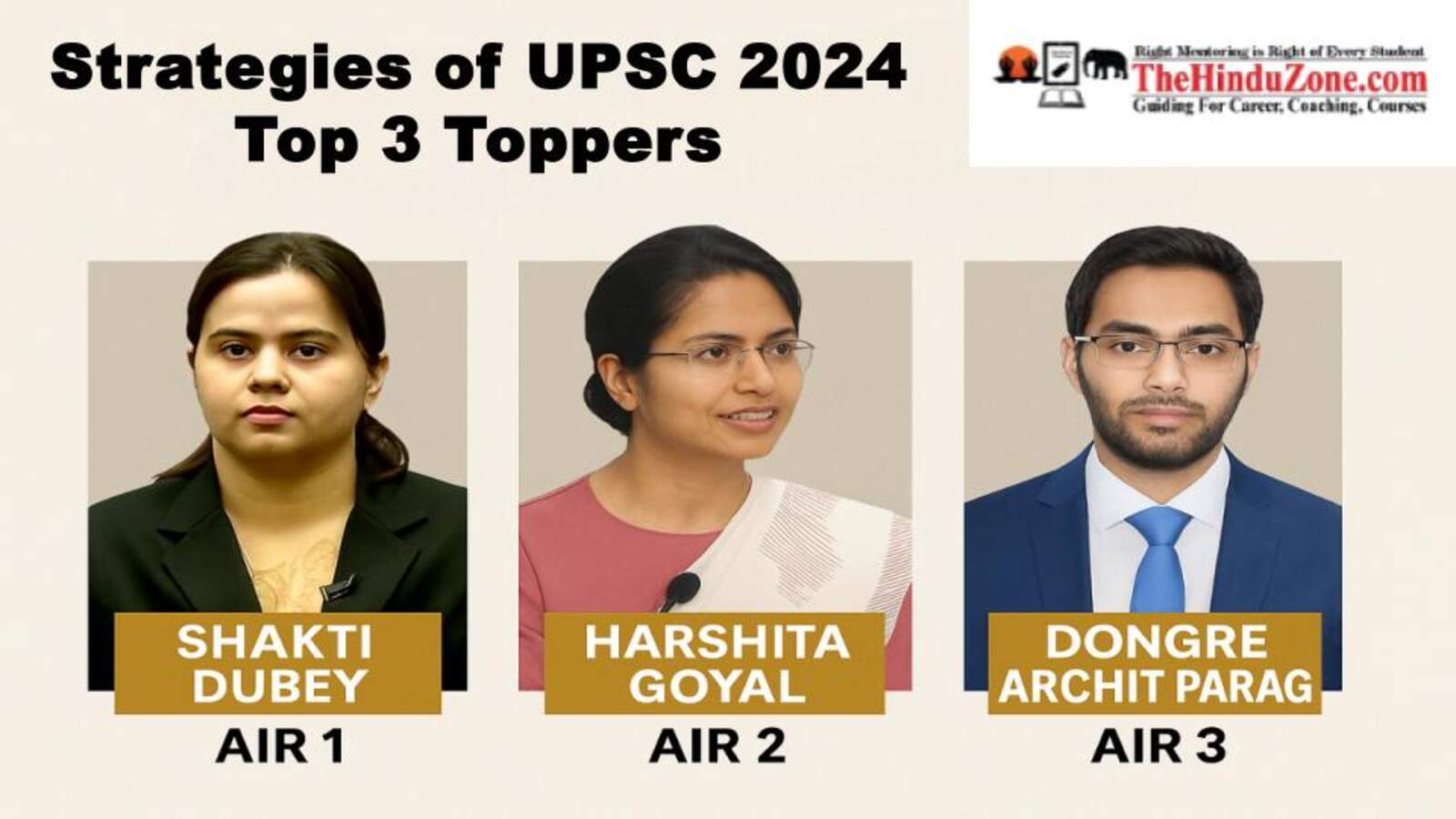 Strategies of UPSC 2024 Top 3 Rankers