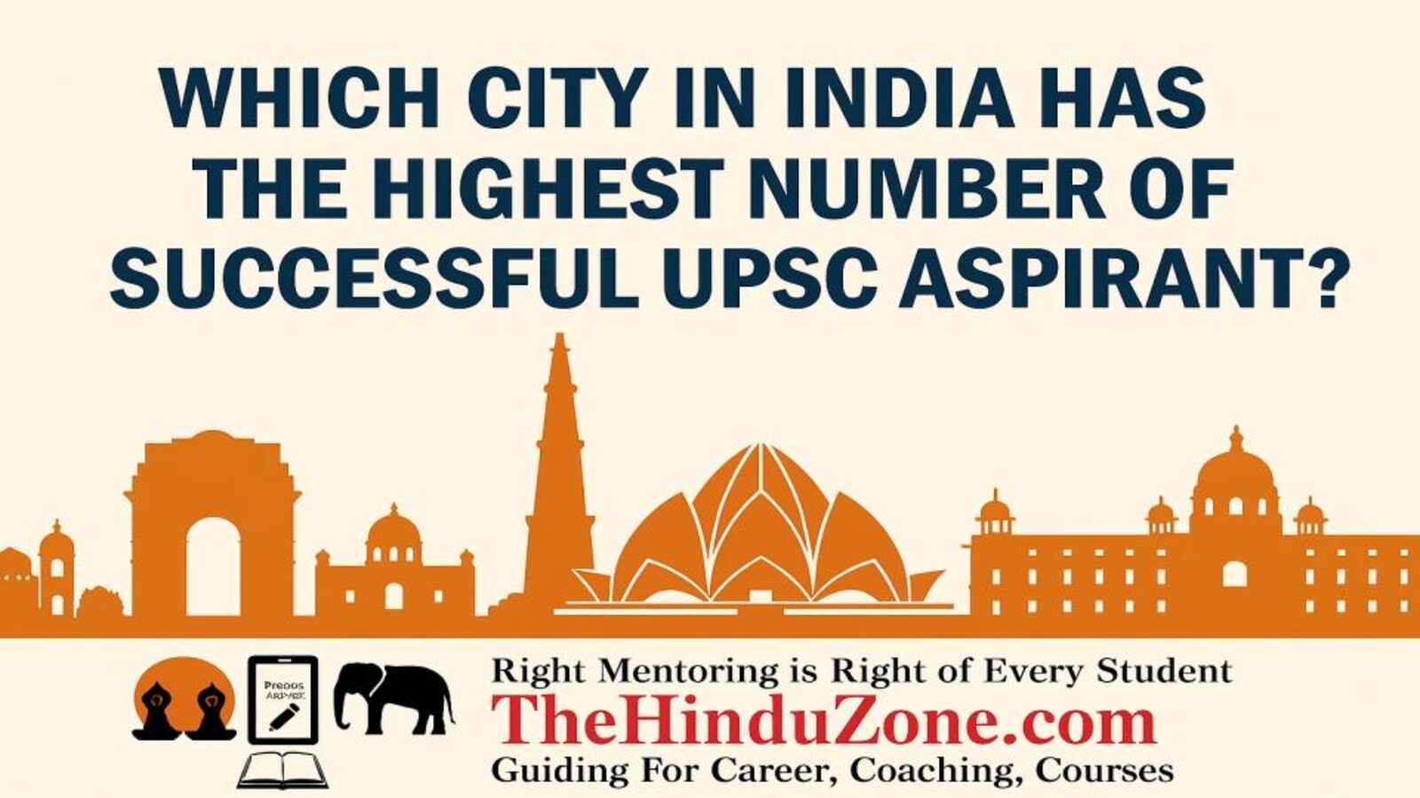 Which city in India has the highest number of candidates clearing the UPSC exam