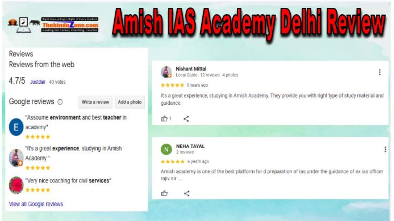 Amish IAS Academy Delhi Reviews